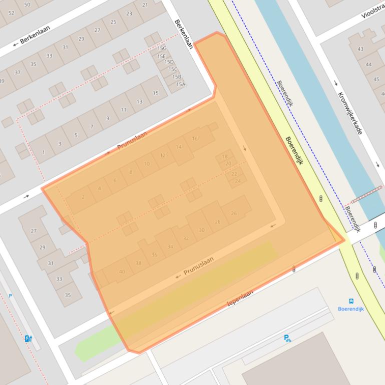 Kaart van postcodegebied 3442ES.