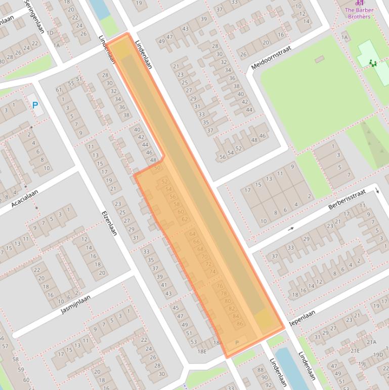 Kaart van postcodegebied 3442GJ.
