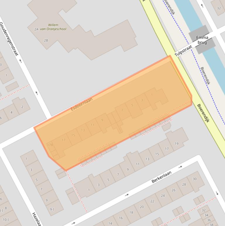 Kaart van postcodegebied 3442HA.