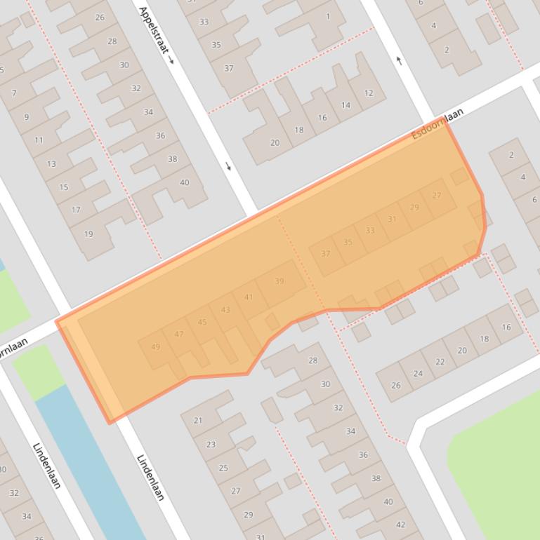 Kaart van postcodegebied 3442HB.