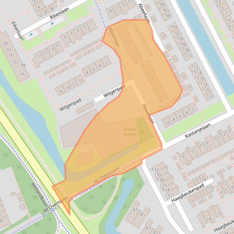 Kaart van postcodegebied 3442JB.