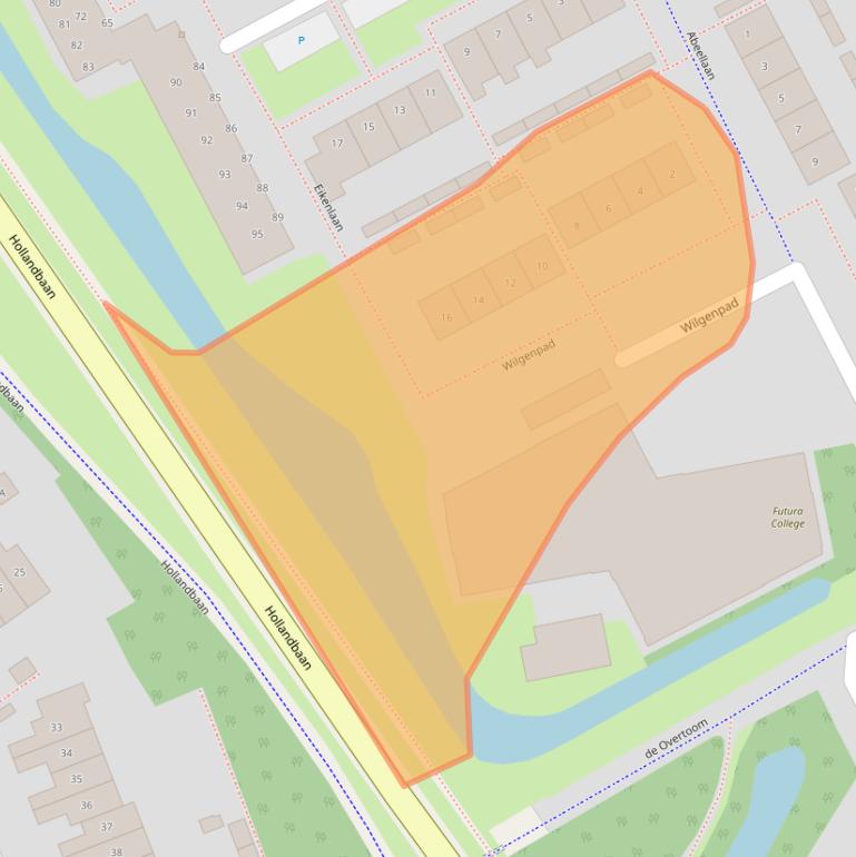 Kaart van postcodegebied 3442JC.