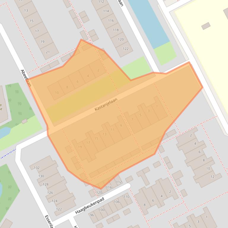 Kaart van postcodegebied 3442JD.
