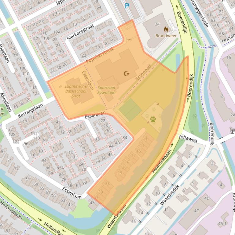 Kaart van postcodegebied 3442JE.