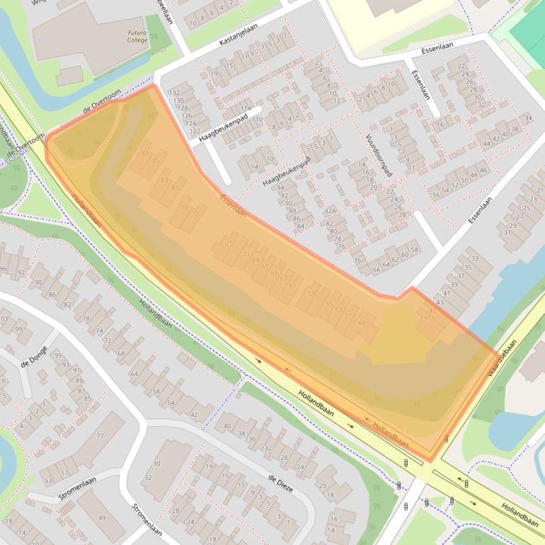 Kaart van postcodegebied 3442JG.