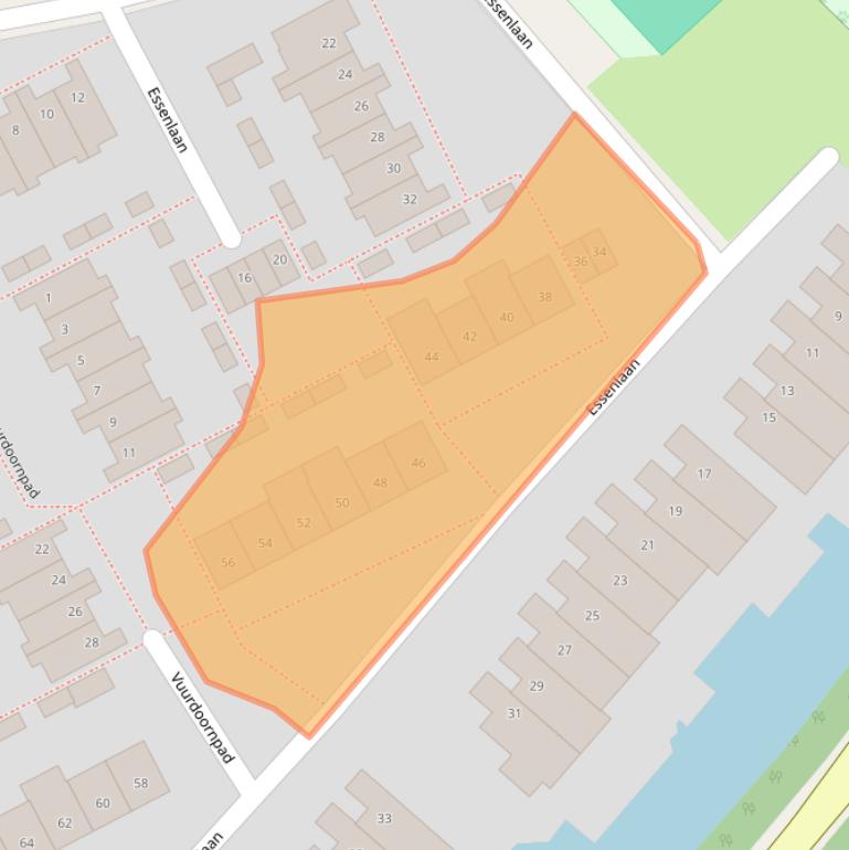 Kaart van postcodegebied 3442JJ.