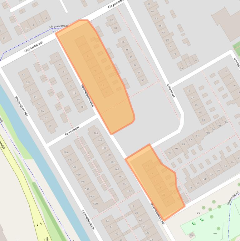 Kaart van postcodegebied 3442XA.