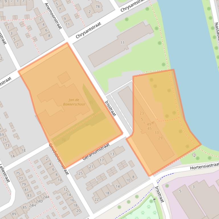 Kaart van postcodegebied 3442XH.