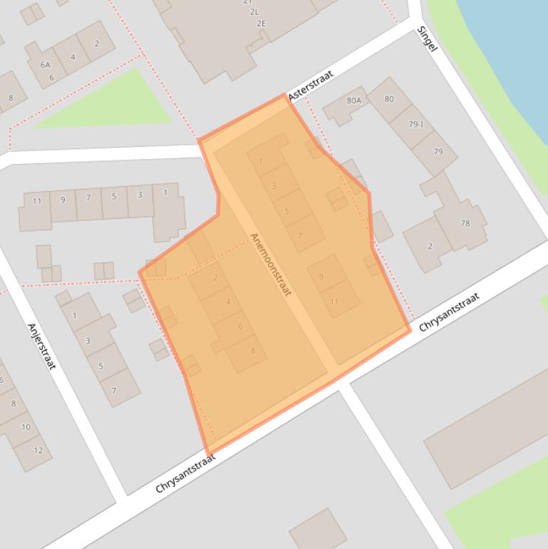 Kaart van postcodegebied 3442XK.