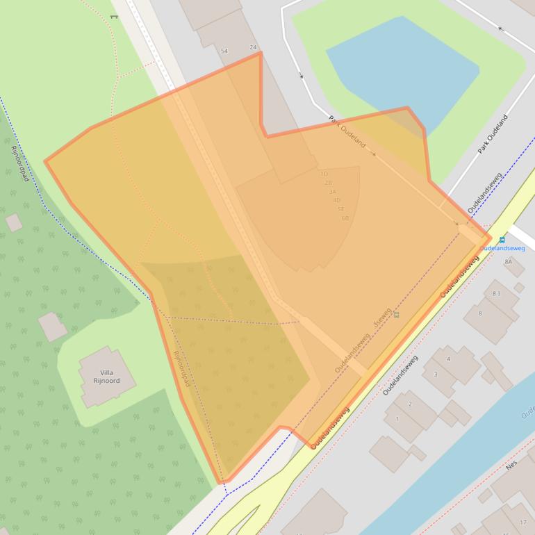 Kaart van postcodegebied 3443AD.