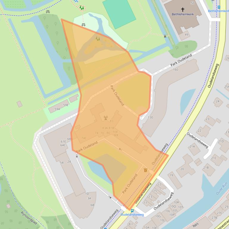 Kaart van postcodegebied 3443AJ.