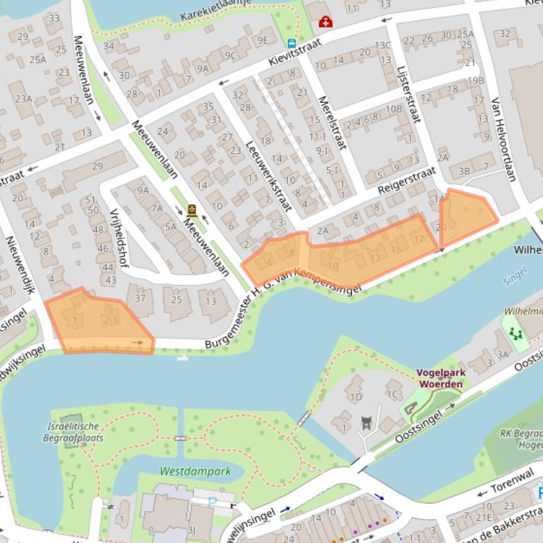 Kaart van postcodegebied 3443AL.