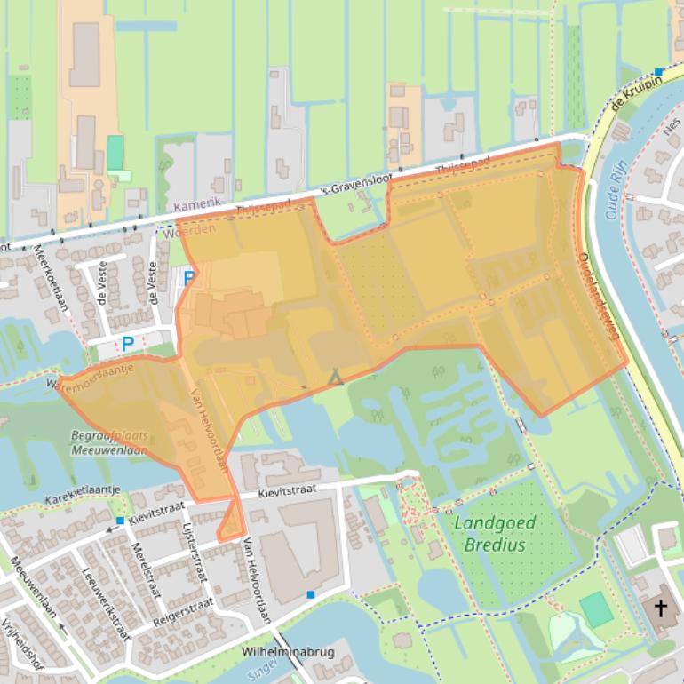 Kaart van postcodegebied 3443AP.