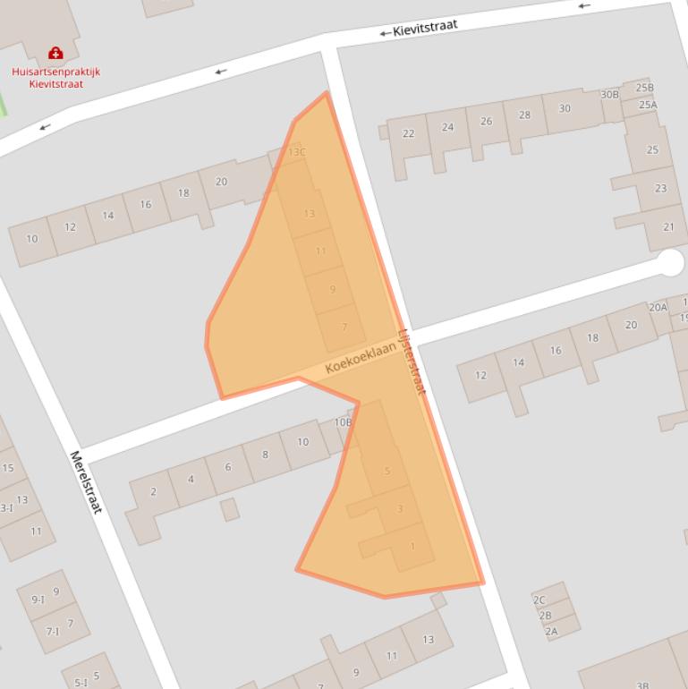 Kaart van postcodegebied 3443AR.