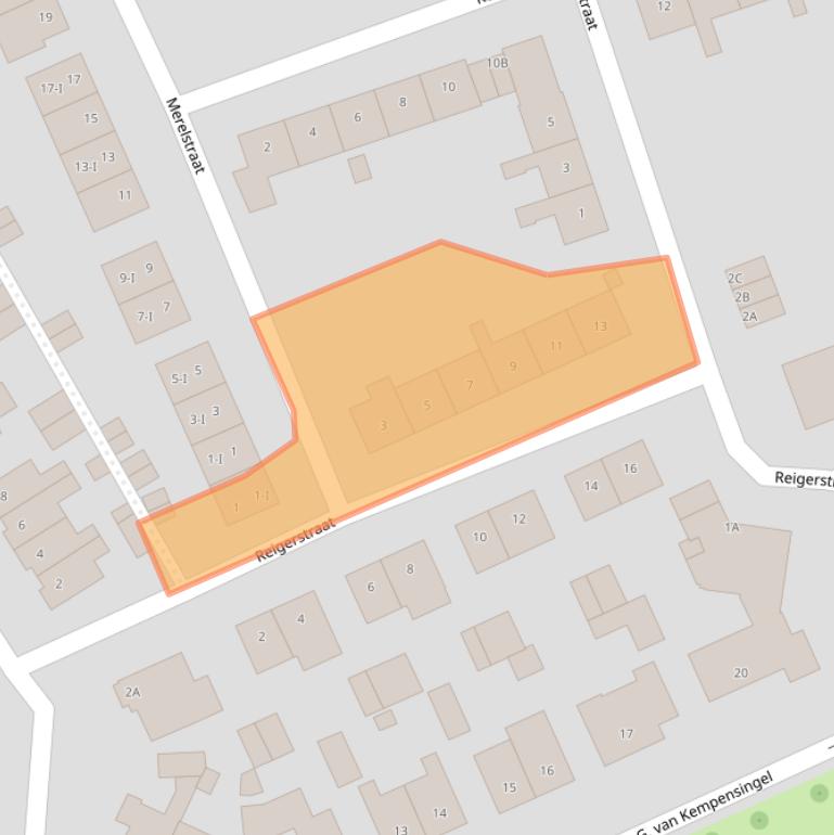 Kaart van postcodegebied 3443AV.