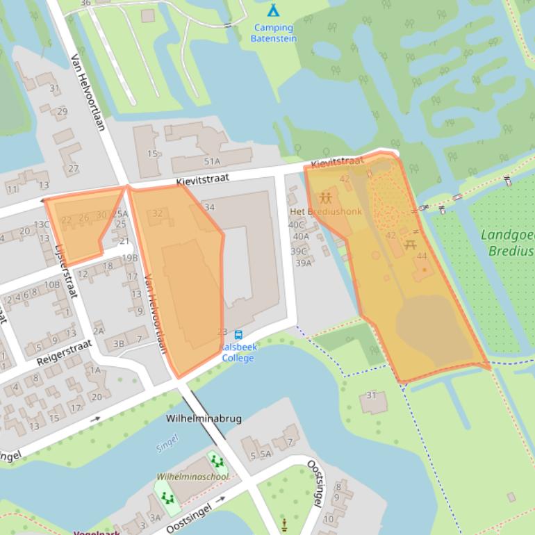 Kaart van postcodegebied 3443BG.