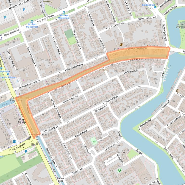 Kaart van postcodegebied 3443BP.