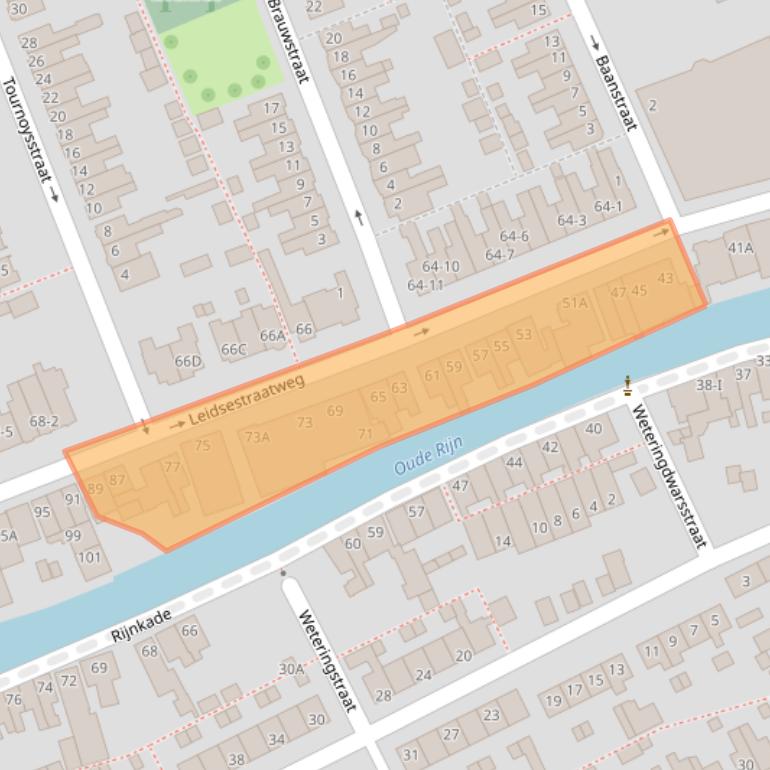 Kaart van postcodegebied 3443BR.