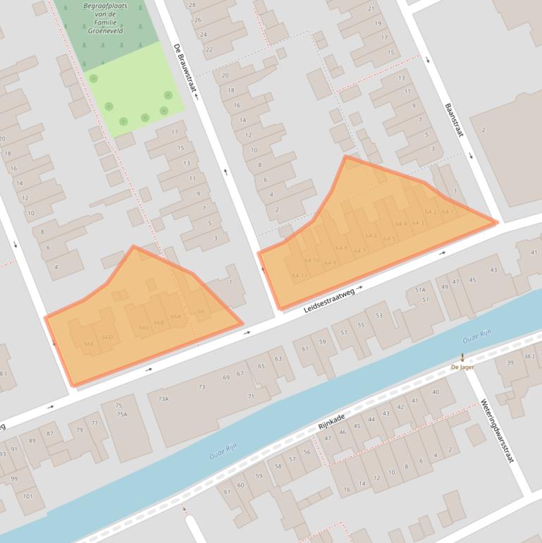 Kaart van postcodegebied 3443BW.