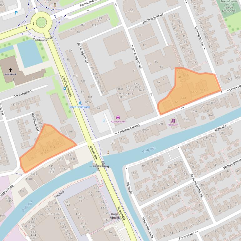 Kaart van postcodegebied 3443BX.