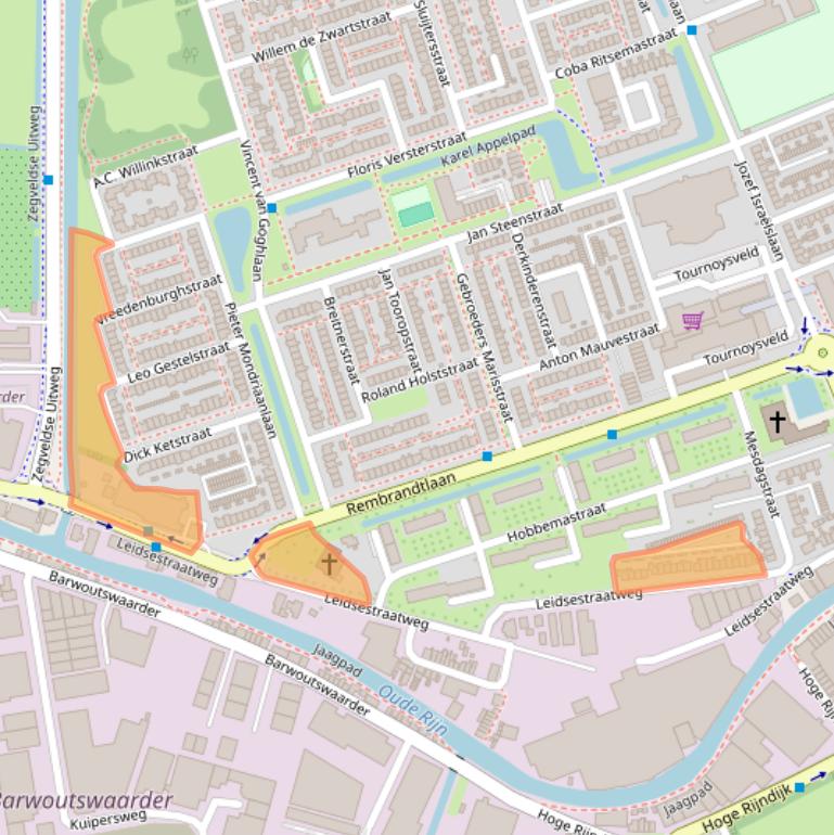 Kaart van postcodegebied 3443BZ.