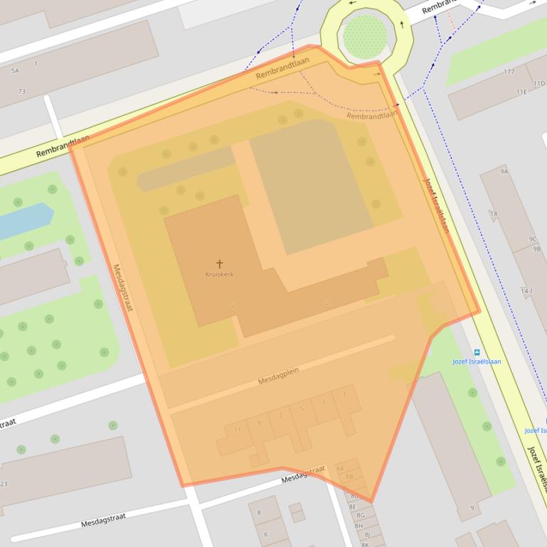 Kaart van postcodegebied 3443CD.