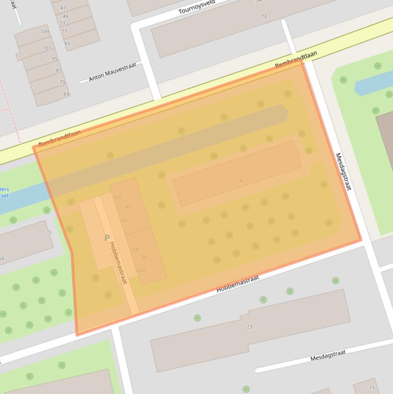 Kaart van postcodegebied 3443CL.