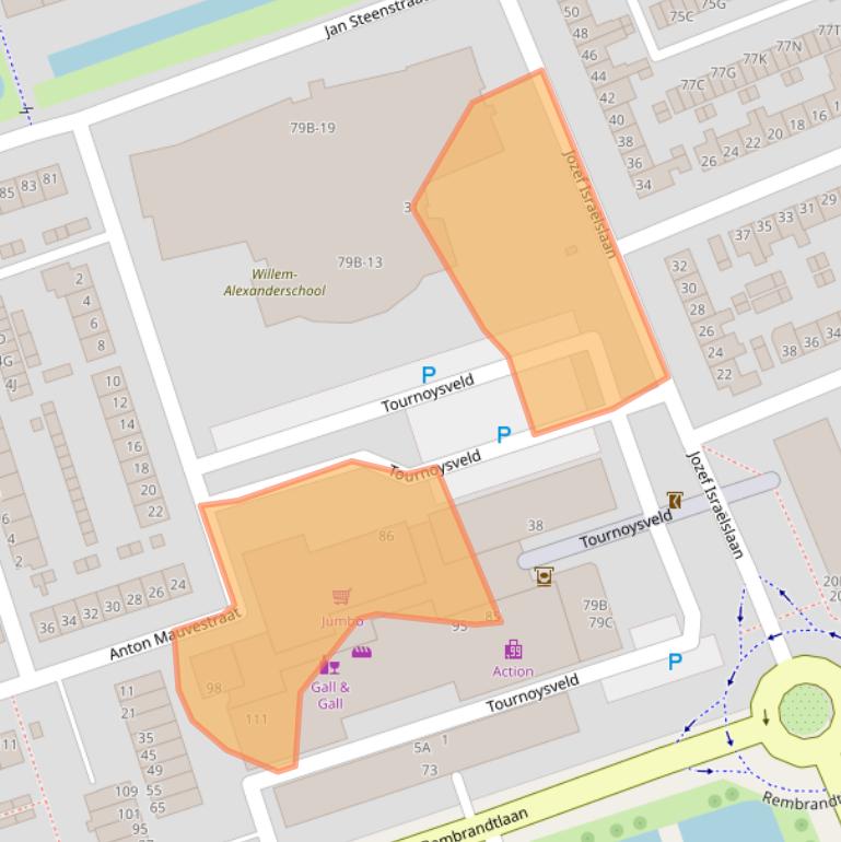 Kaart van postcodegebied 3443EW.