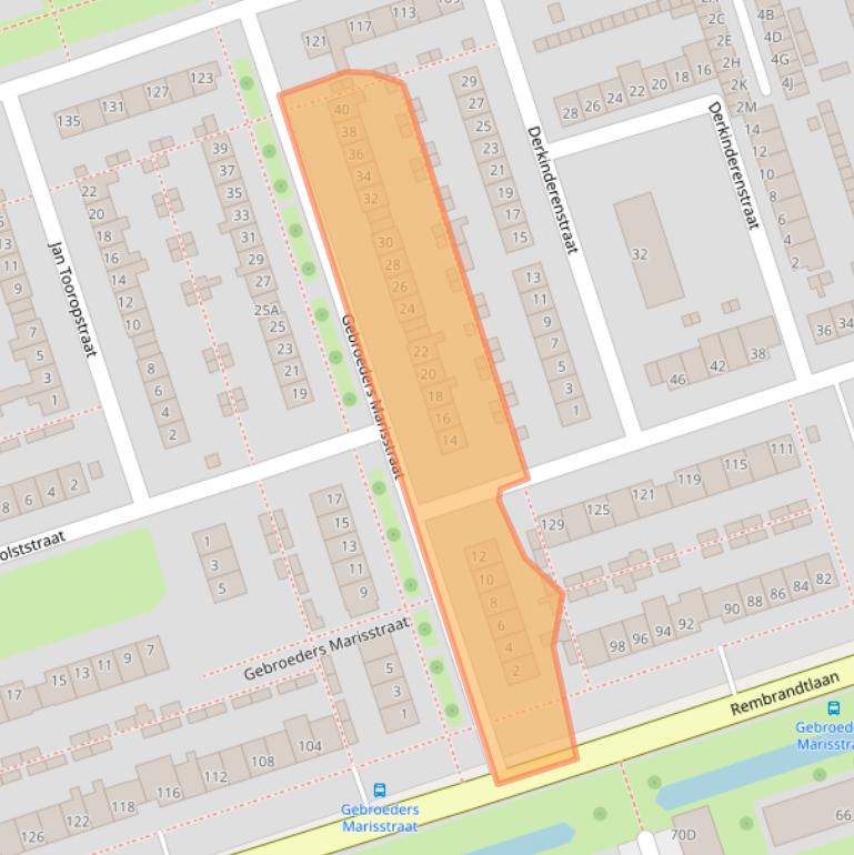 Kaart van postcodegebied 3443EZ.