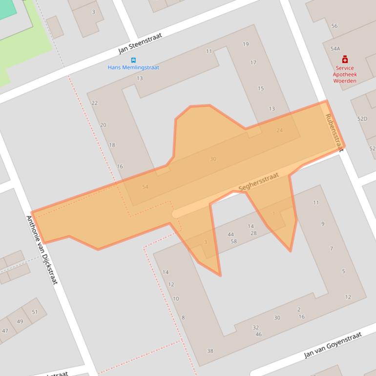 Kaart van postcodegebied 3443GK.