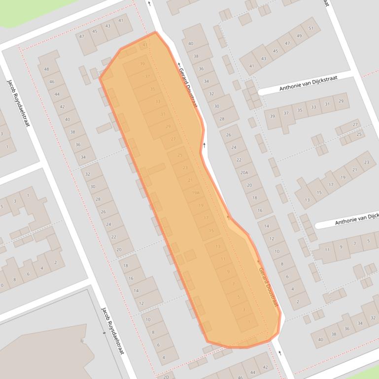 Kaart van postcodegebied 3443GM.