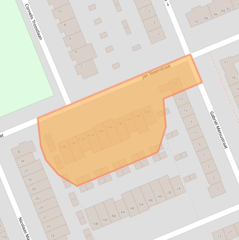 Kaart van postcodegebied 3443GS.
