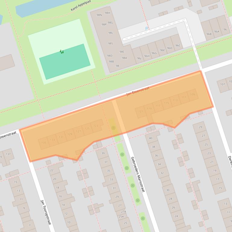 Kaart van postcodegebied 3443GV.