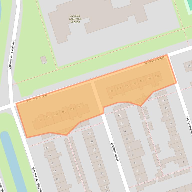 Kaart van postcodegebied 3443GW.