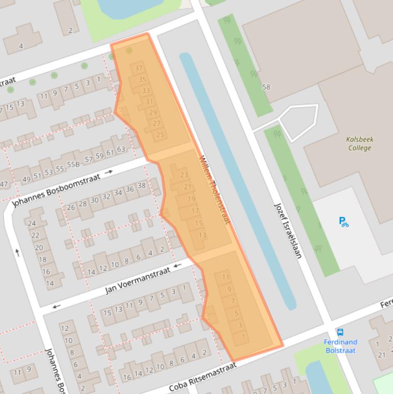 Kaart van postcodegebied 3443HA.