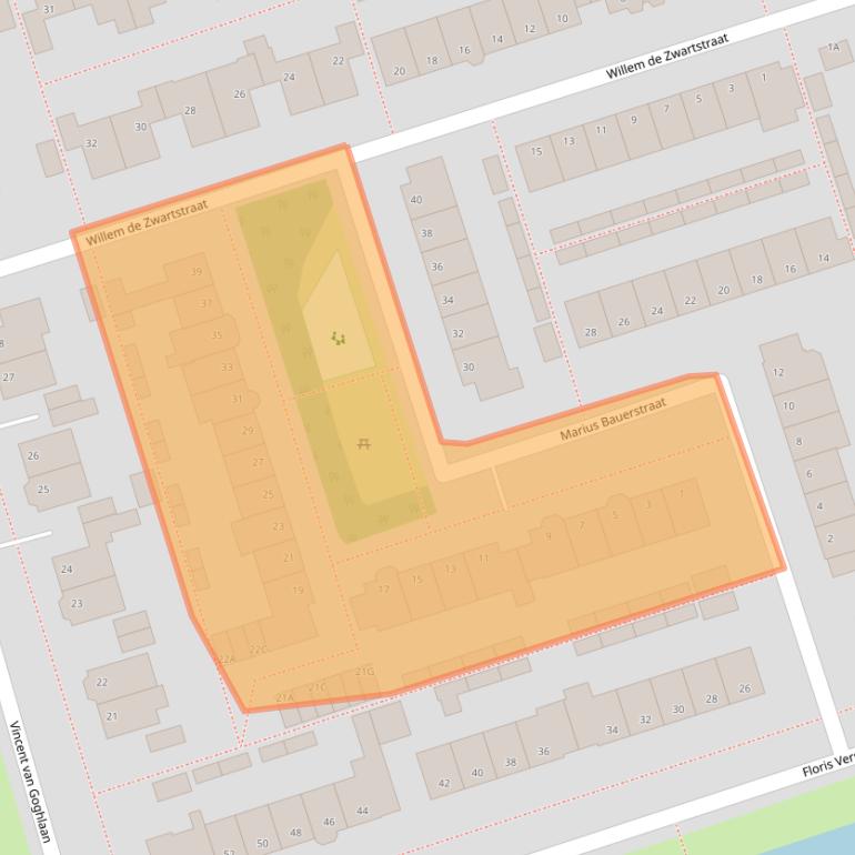 Kaart van postcodegebied 3443HK.