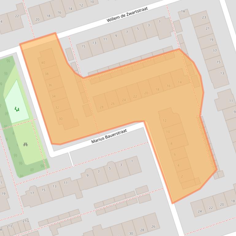 Kaart van postcodegebied 3443HL.