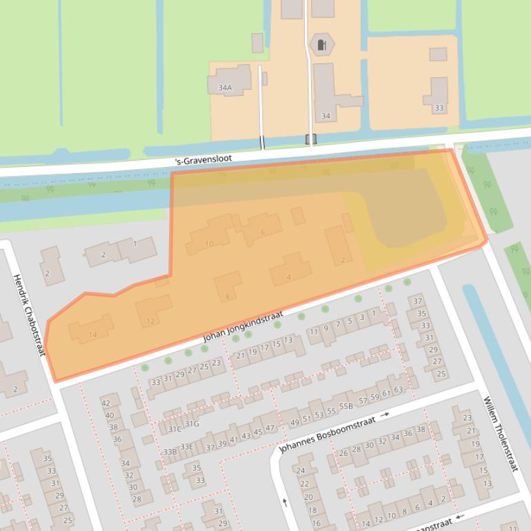 Kaart van postcodegebied 3443HT.
