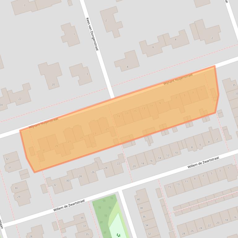 Kaart van postcodegebied 3443JA.