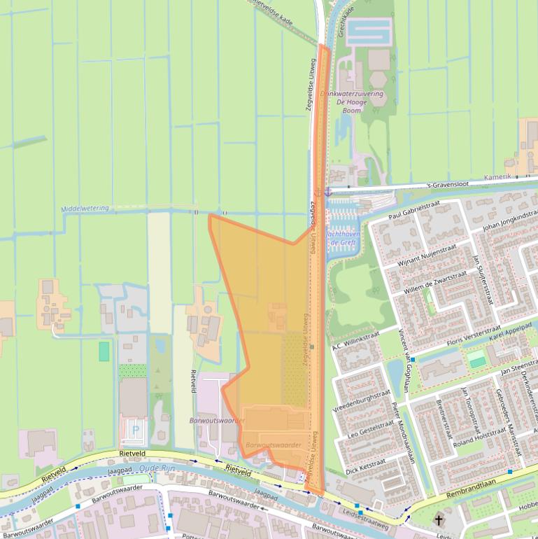 Kaart van postcodegebied 3443JE.