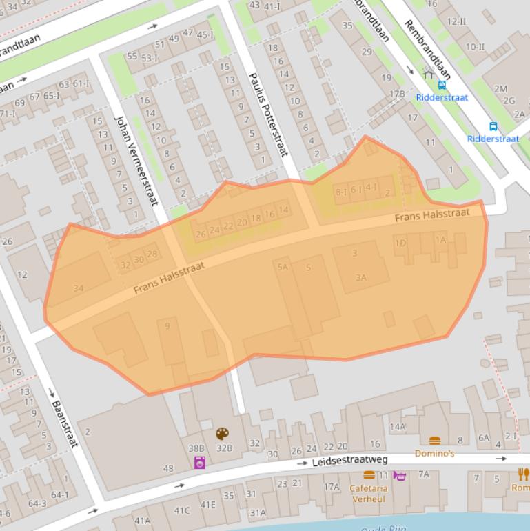 Kaart van postcodegebied 3443TA.