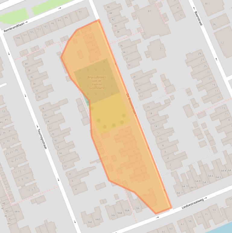 Kaart van postcodegebied 3443TE.