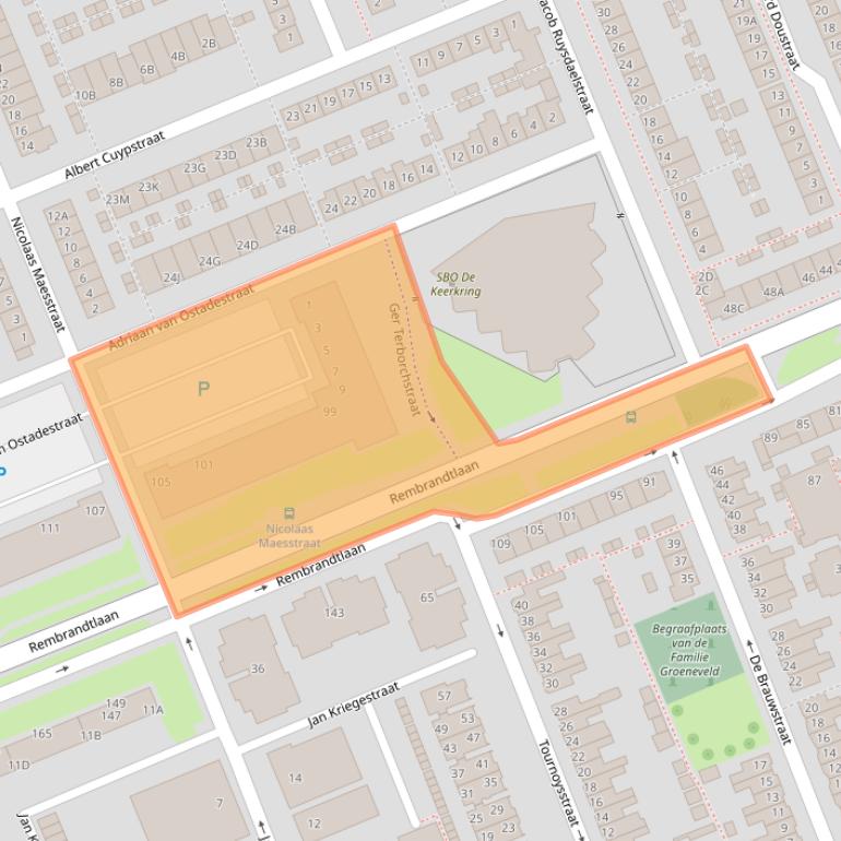 Kaart van postcodegebied 3443TL.