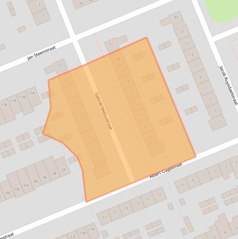 Kaart van postcodegebied 3443TW.