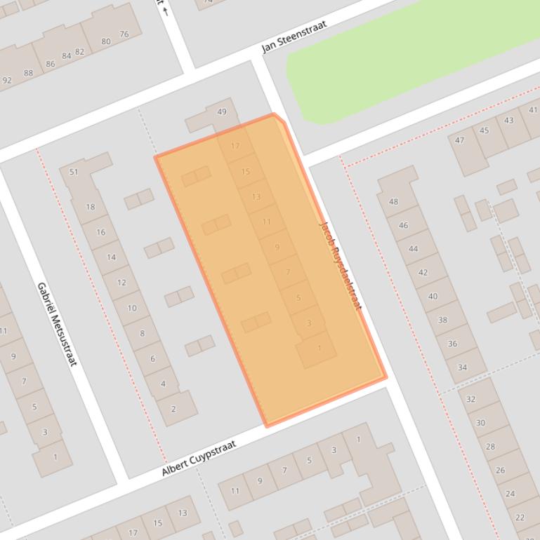 Kaart van postcodegebied 3443TX.