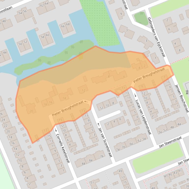 Kaart van postcodegebied 3443VD.