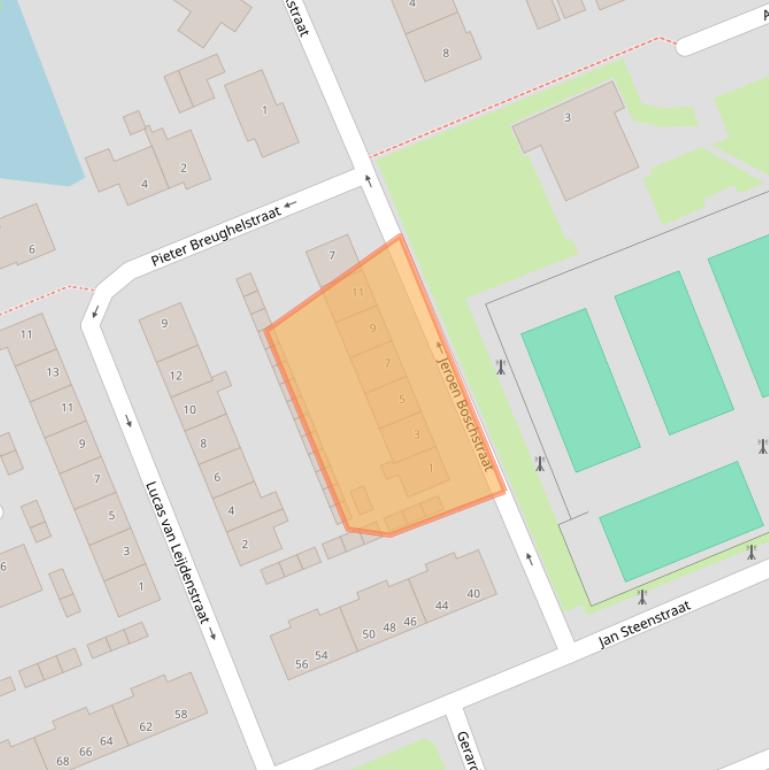 Kaart van postcodegebied 3443VE.