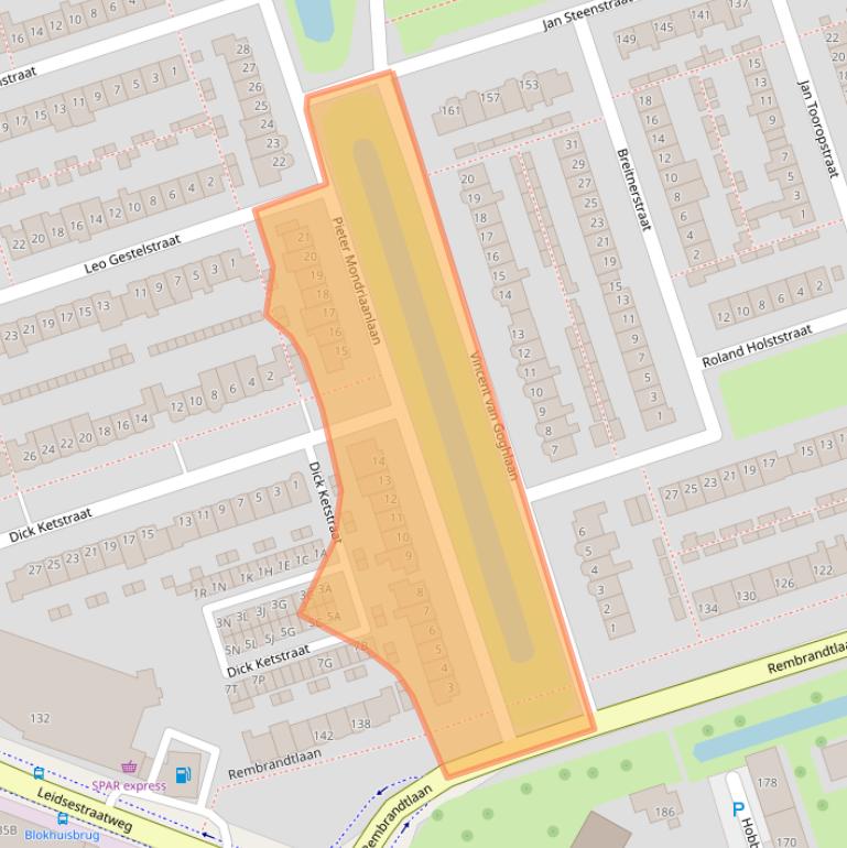 Kaart van postcodegebied 3443VM.