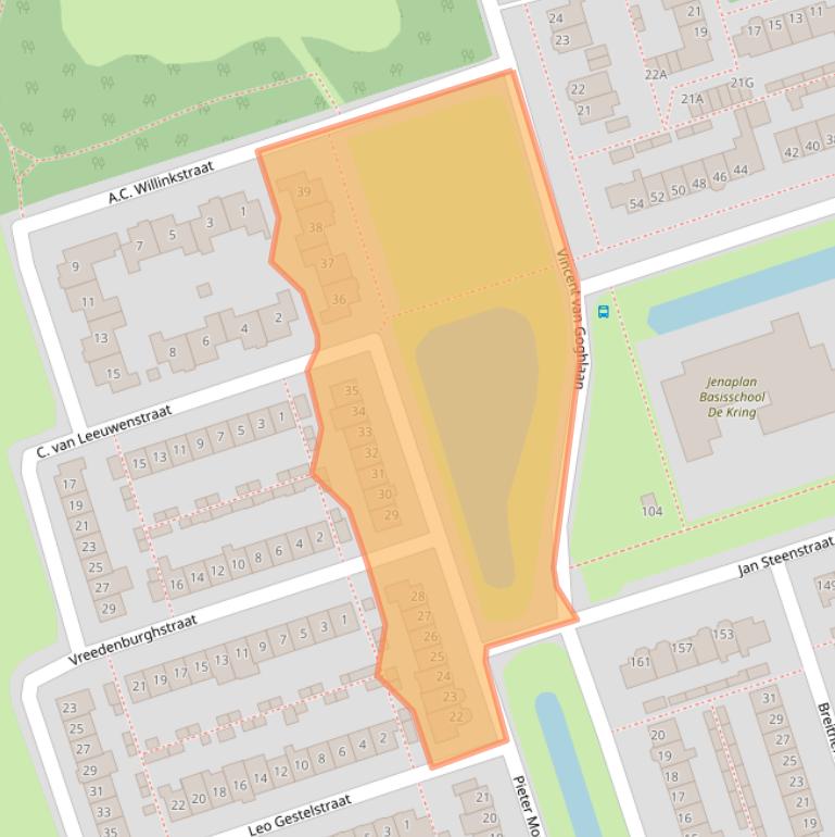 Kaart van postcodegebied 3443VN.