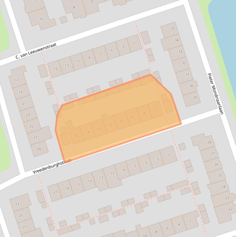 Kaart van postcodegebied 3443VV.